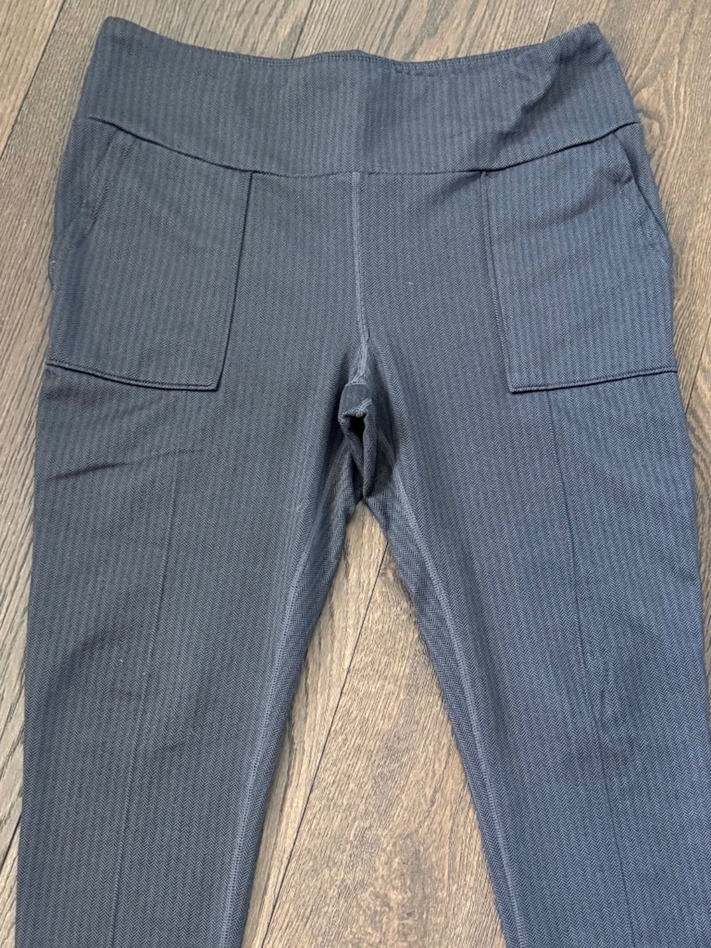 Mondetta Gray Herringbone Fleece-Lined Leggings with Pockets Size XL